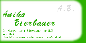 aniko bierbauer business card