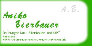 aniko bierbauer business card